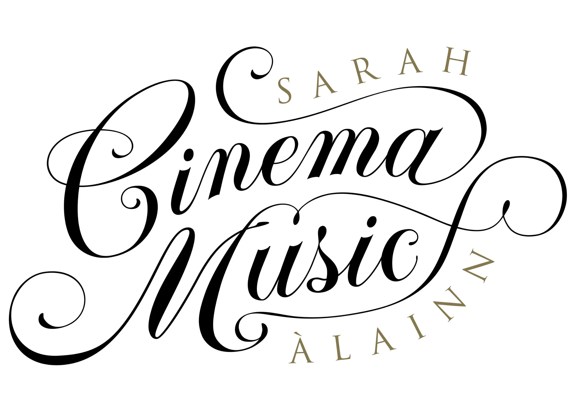 SARAH ALAINN Cinema Music カッパープレート体レタリングロゴ画像